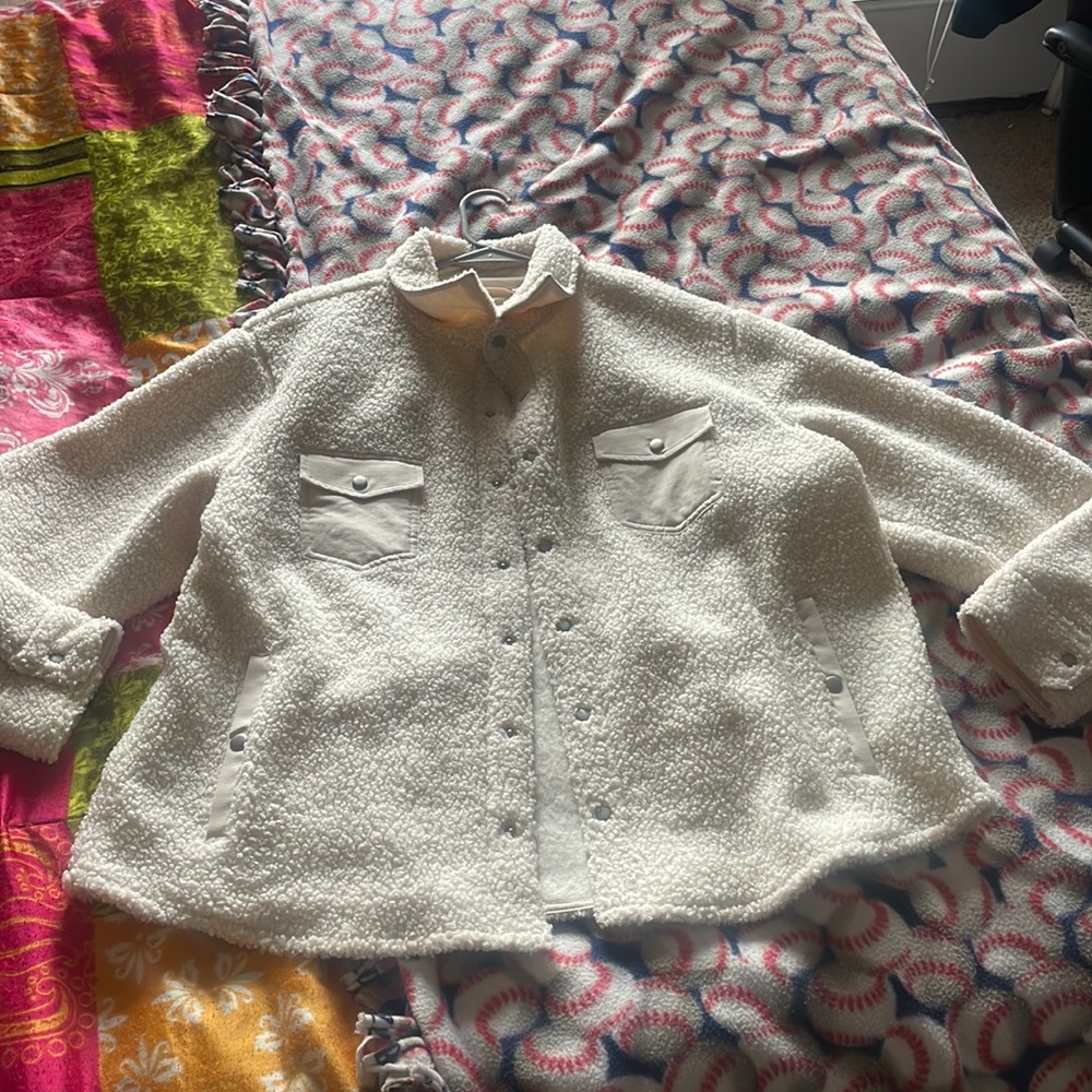 Crème sherpa jacket!
